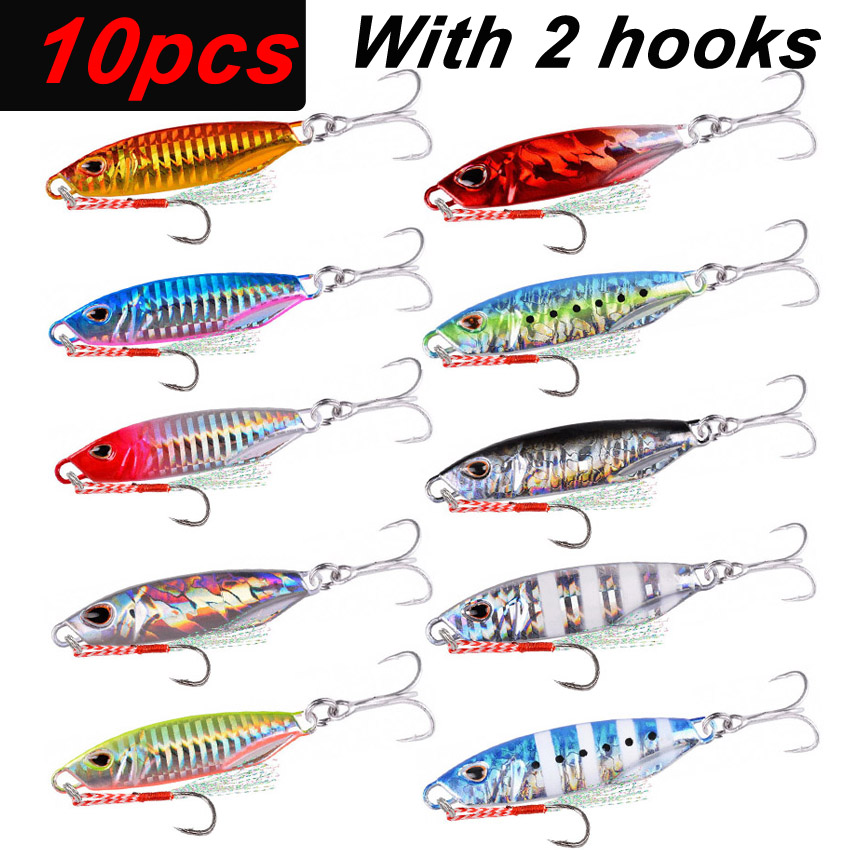 10Pcs Long Cast Metal Bait Spi - Fishing Lure Spoon のレビューと価格
