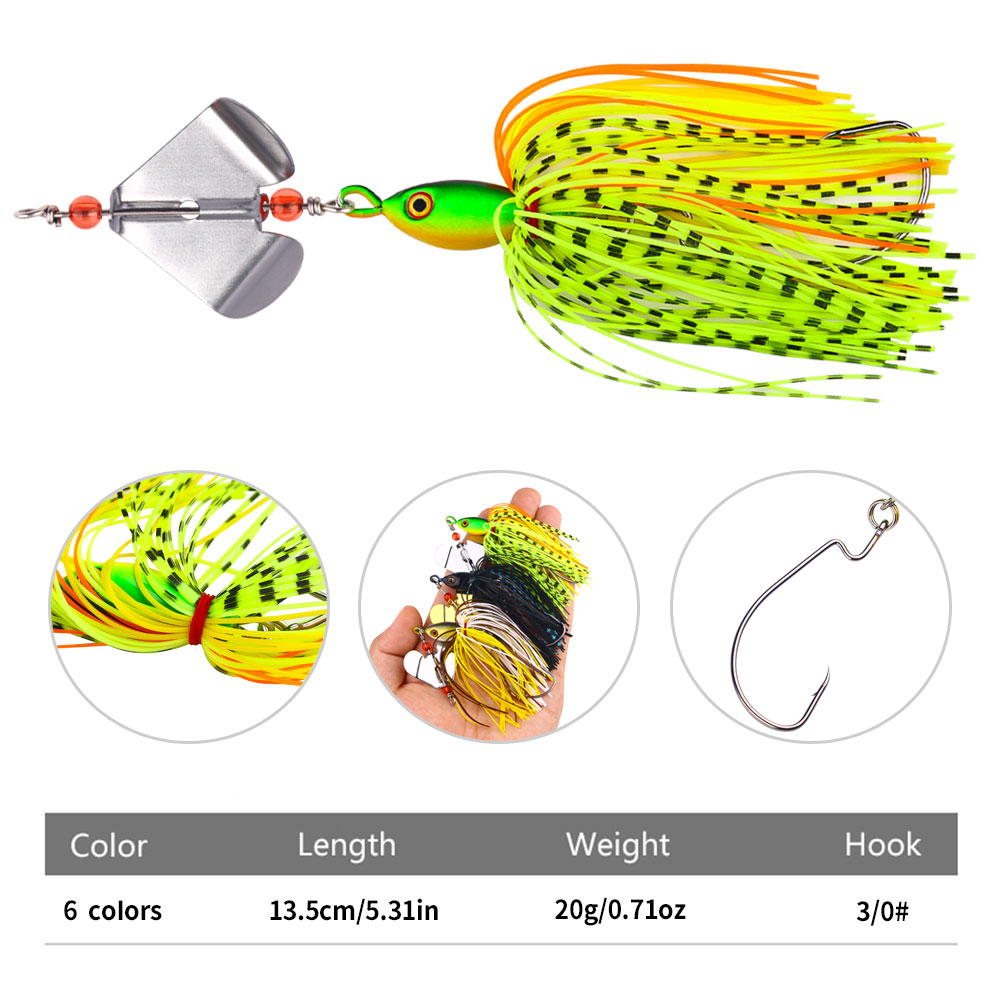 Buzzbait Fishing Lure with Rot - Fishing Lure Blade Bait のレビューと価格