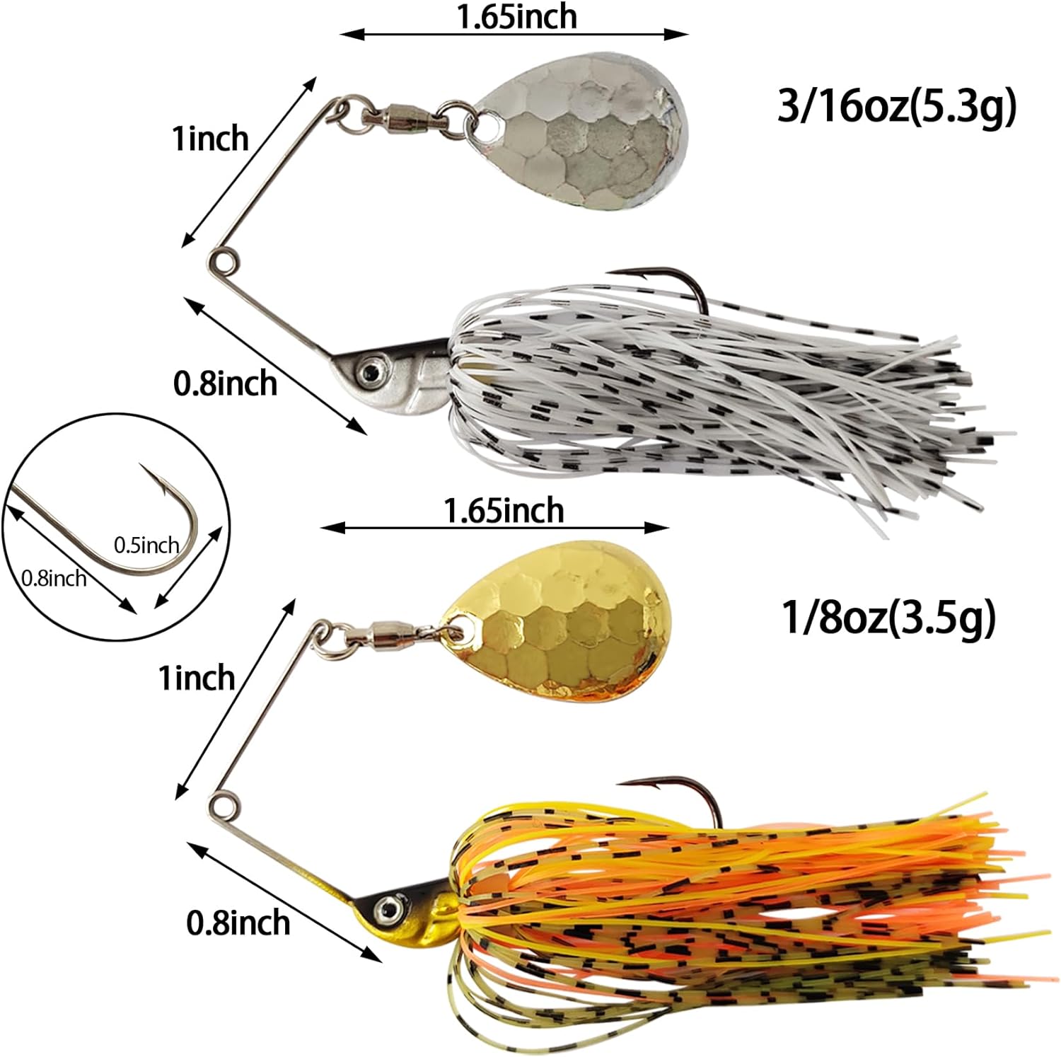 Eupheng Spinner Bait Spoon Wir - Fishing Lure Swimbait のレビューと価格