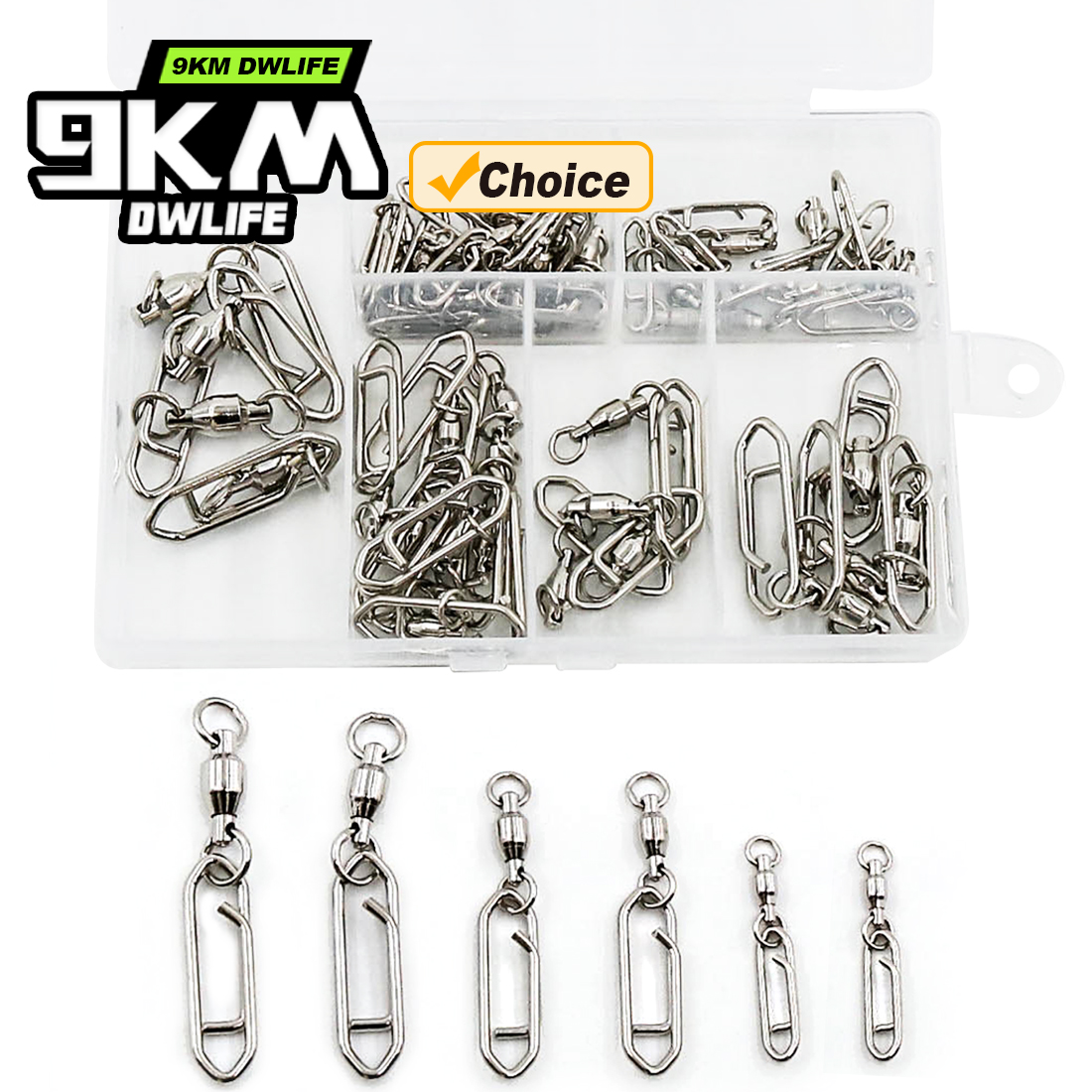9KM Fishing Swivel Snap Kit 50 - Fishing Lure Kit のレビューと価格