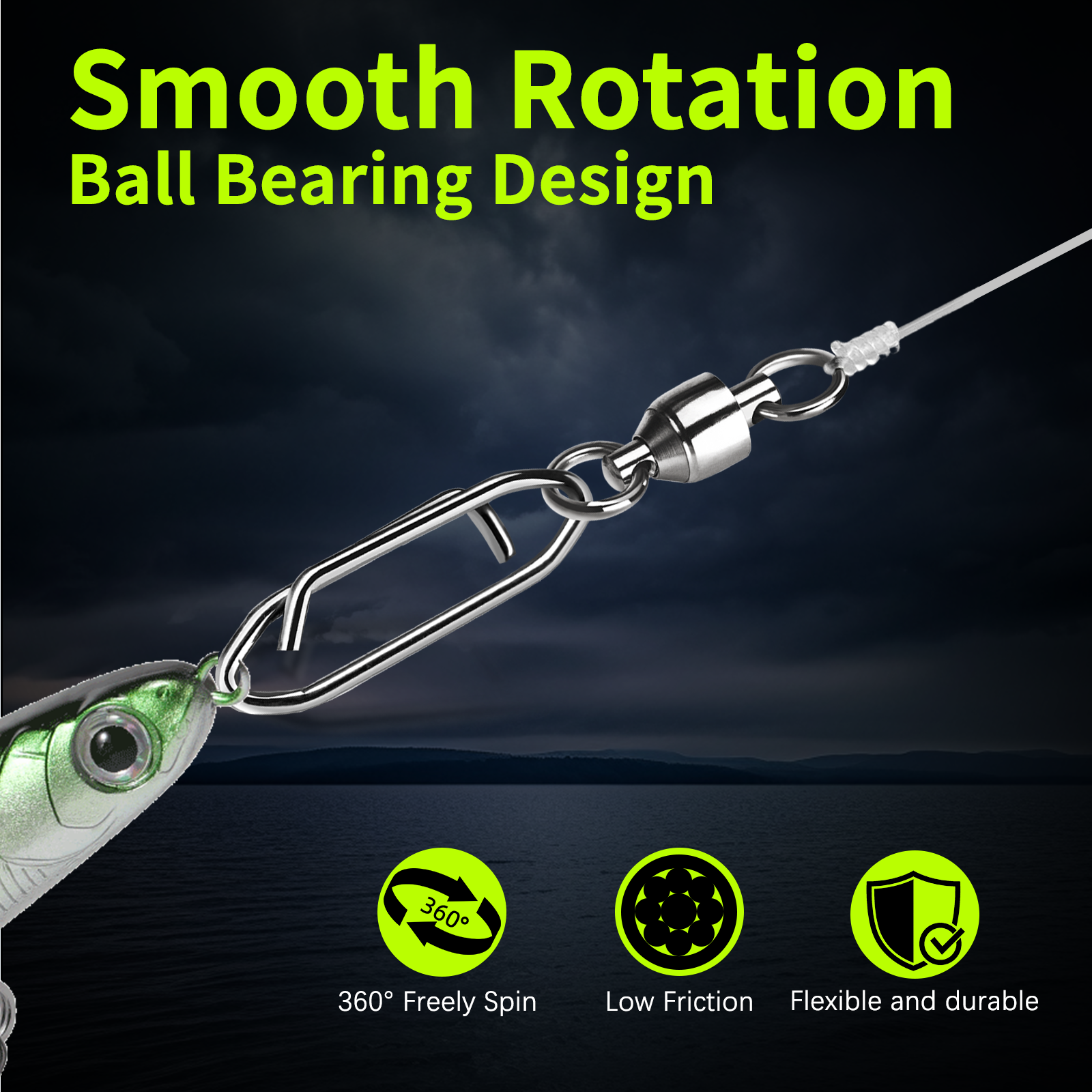 9KM Fishing Swivel Snap Kit 50 - Fishing Lure Kit のレビューと価格