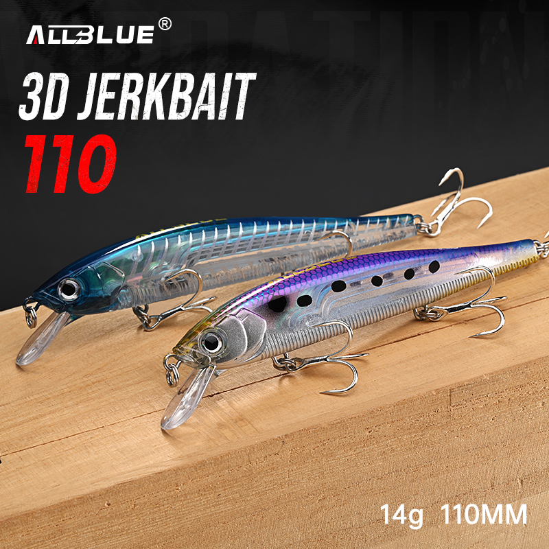 ALLBLUE 3D Jerkbait Wobbler Fi - Fishing Lure Jerkbait のレビューと価格