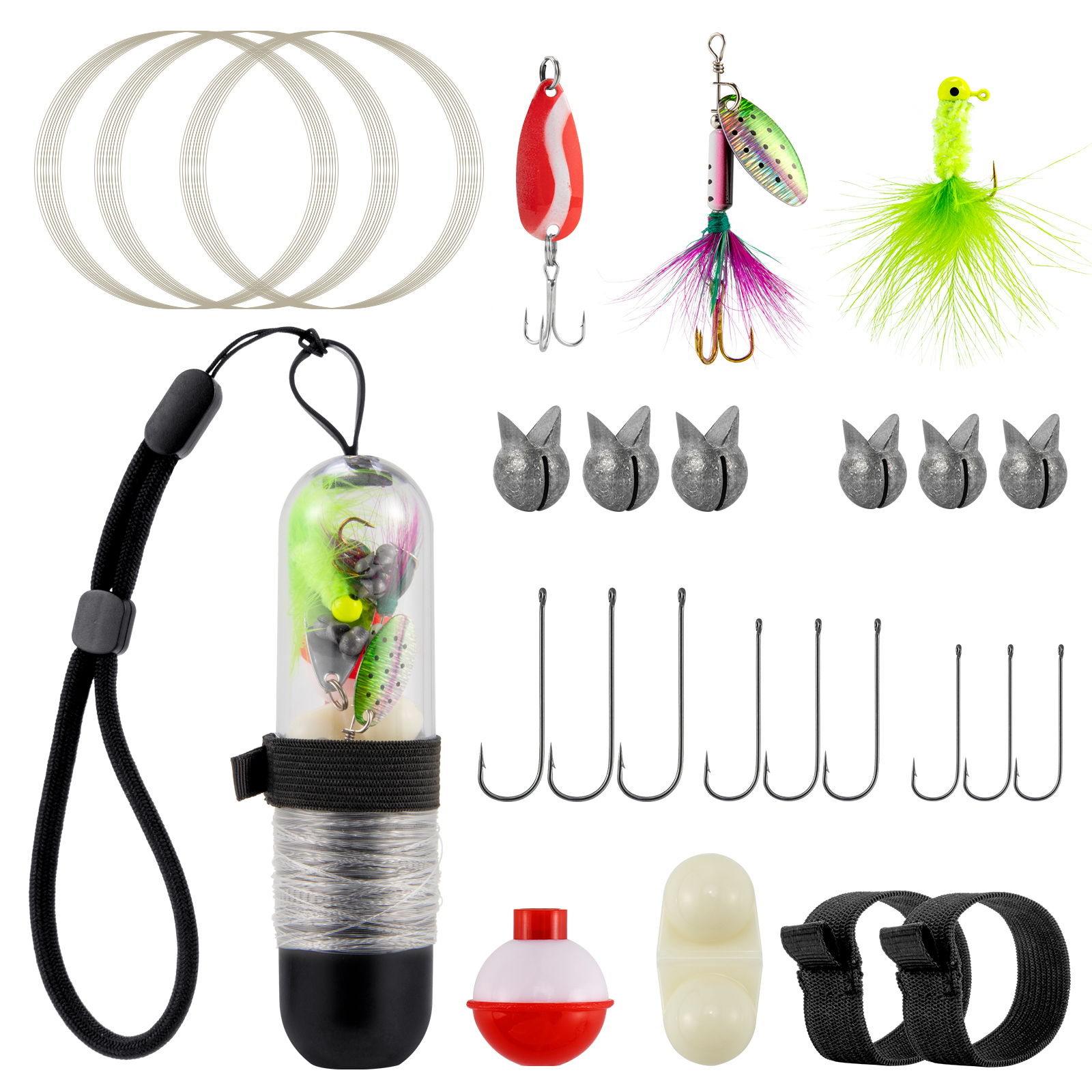 25pcs Survival Fishing Kit Poc - Fishing Lure Spinner のレビューと価格