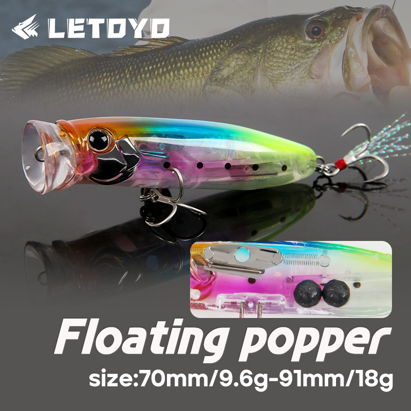 LETOYO 9.6g/18g Floating Poppe - Fishing Lure Popper のレビューと価格
