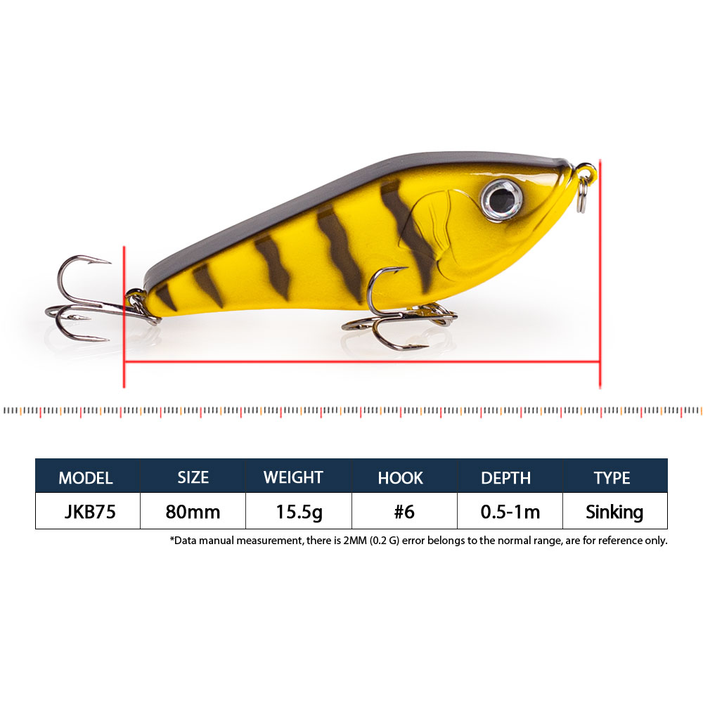 80mm/15.5g Muskies Jerkbait Pi - Fishing Lure Jerkbait のレビューと価格