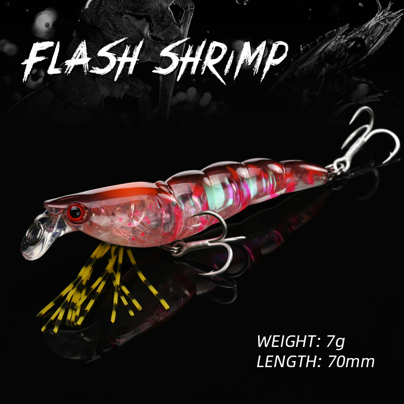 ALLBLUE 3D Flash Shrimp 70mm 7 - Fishing Lure Buzzbait のレビューと価格