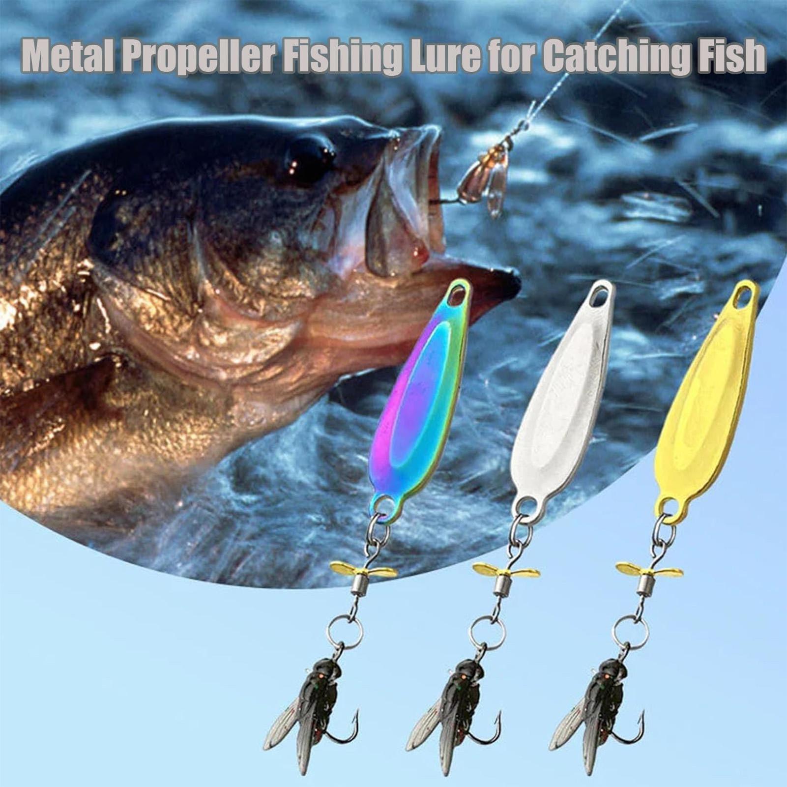 3 Pack Metal Spinner Baits 3D  - Fishing Lure Blade Bait のレビューと価格
