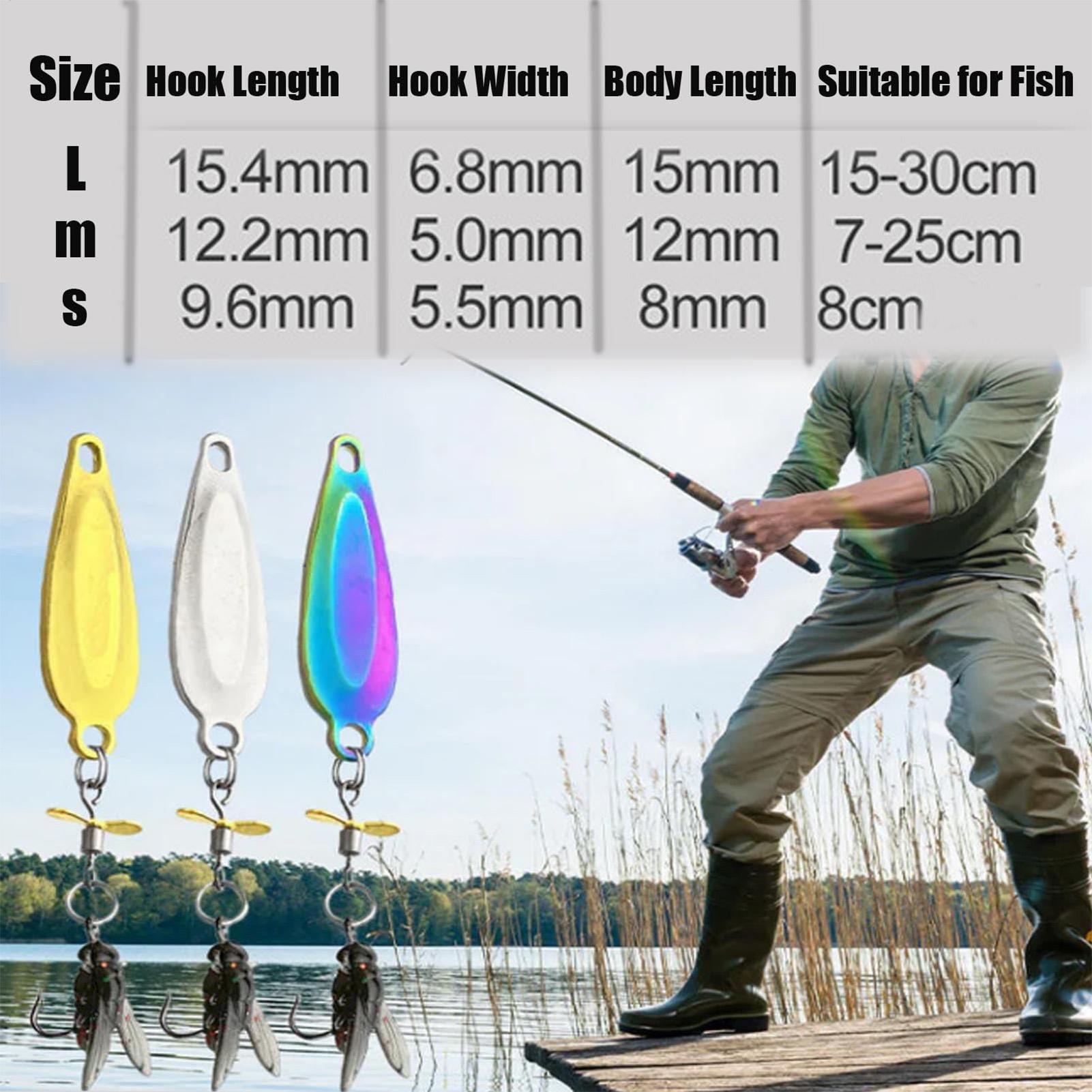 3 Pack Metal Spinner Baits 3D  - Fishing Lure Blade Bait のレビューと価格
