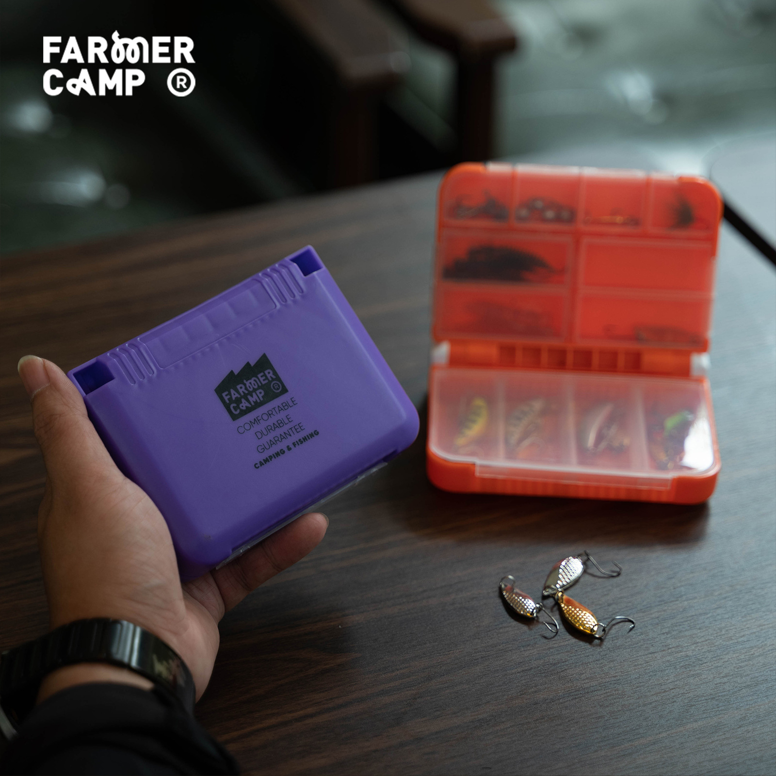 Portable Double Layer Fishing  - Fishing Lure Spoon のレビューと価格