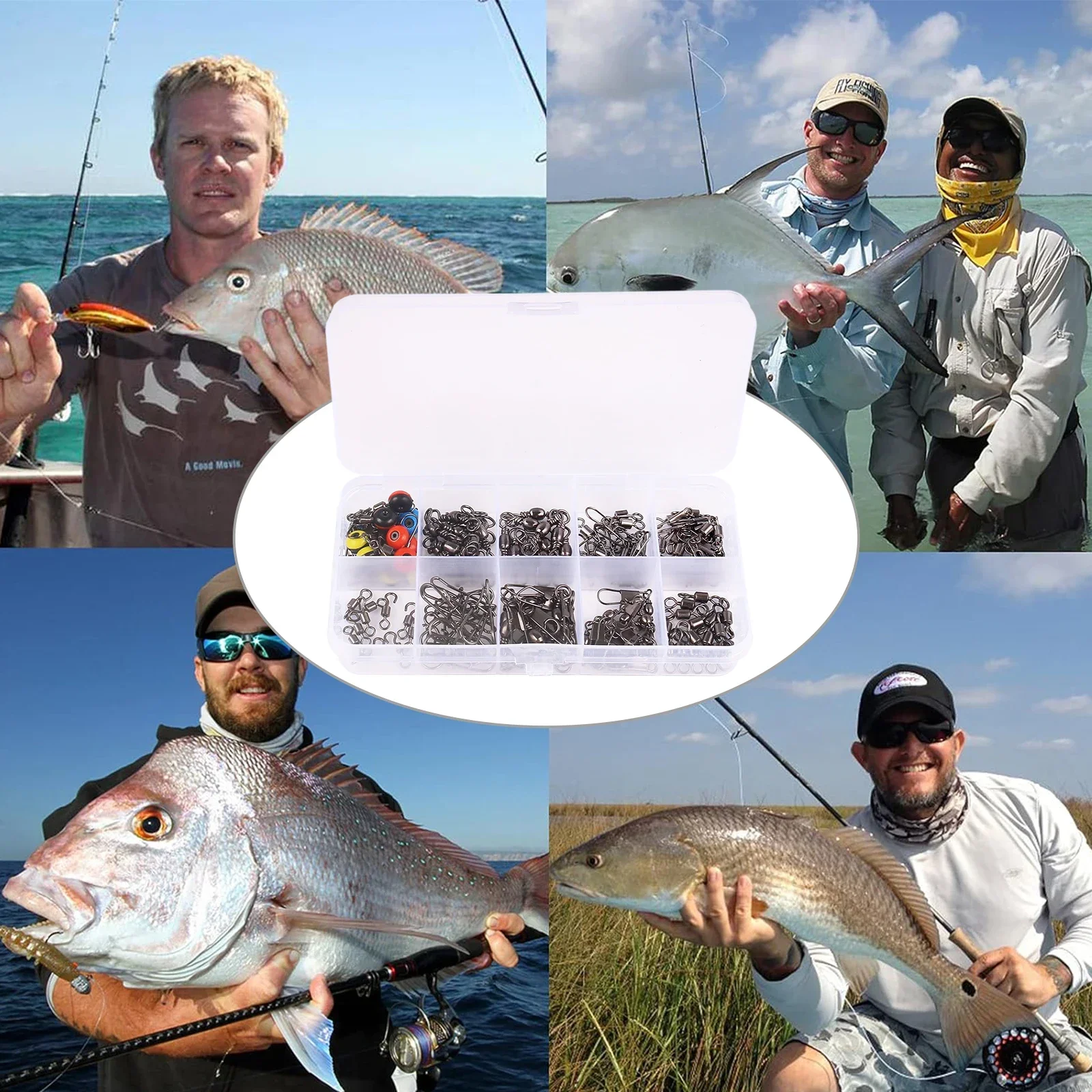 115pcs Fishing Swivel Connecto - Fishing Lure Box のレビューと価格