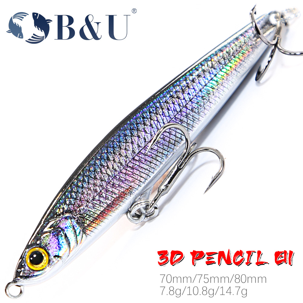 B&U Sinking Pencil Jerk Fishin - Fishing Lure Jerkbait のレビューと価格