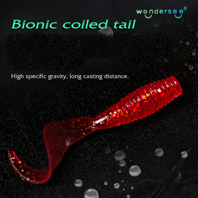 Wondersee 50PCS Soft Bait Worm - Fishing Lure Soft Plastic のレビューと価格