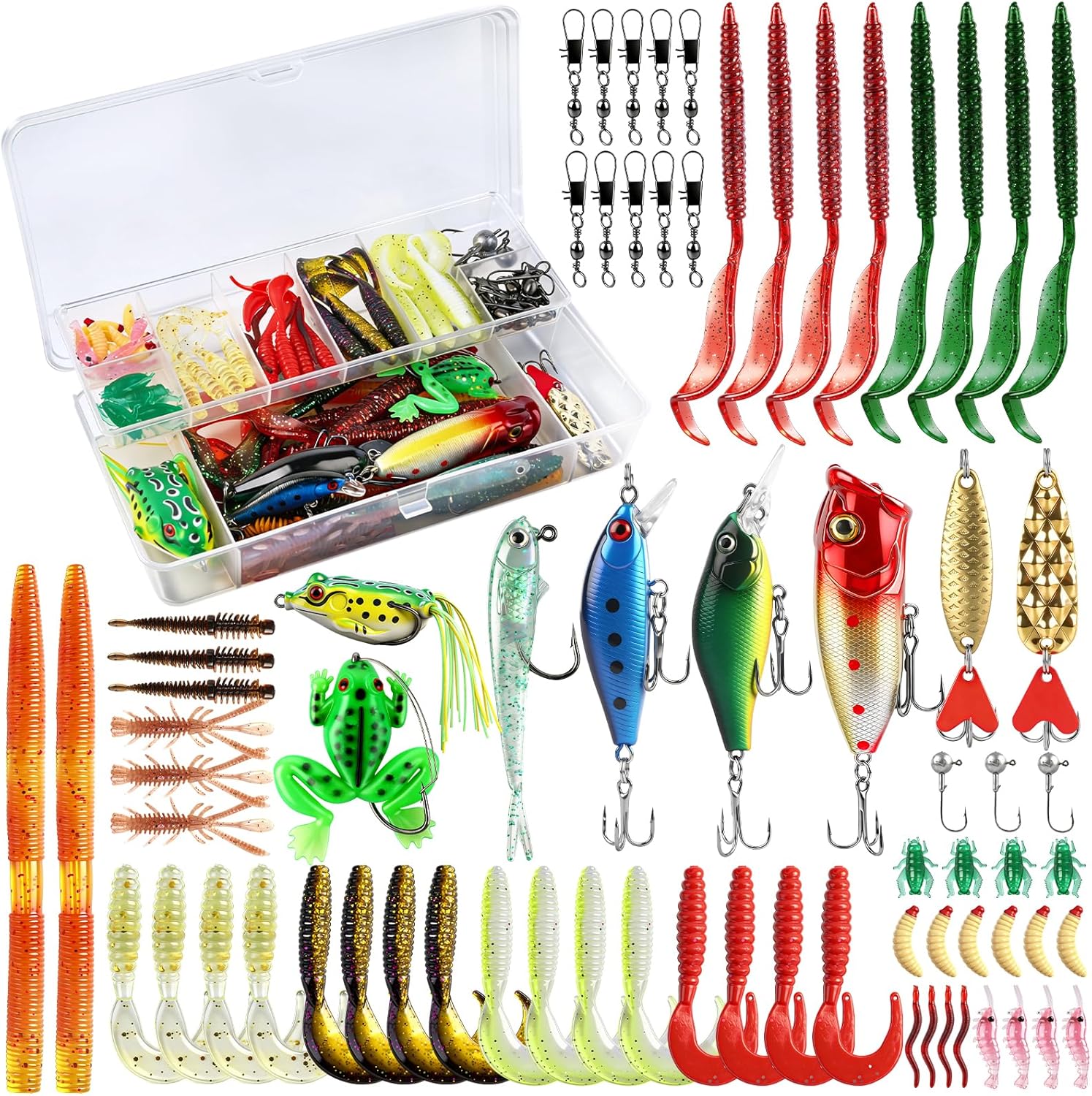 71Pcs Fishing Lures Kit with T - Fishing Lure Crankbait のレビューと価格