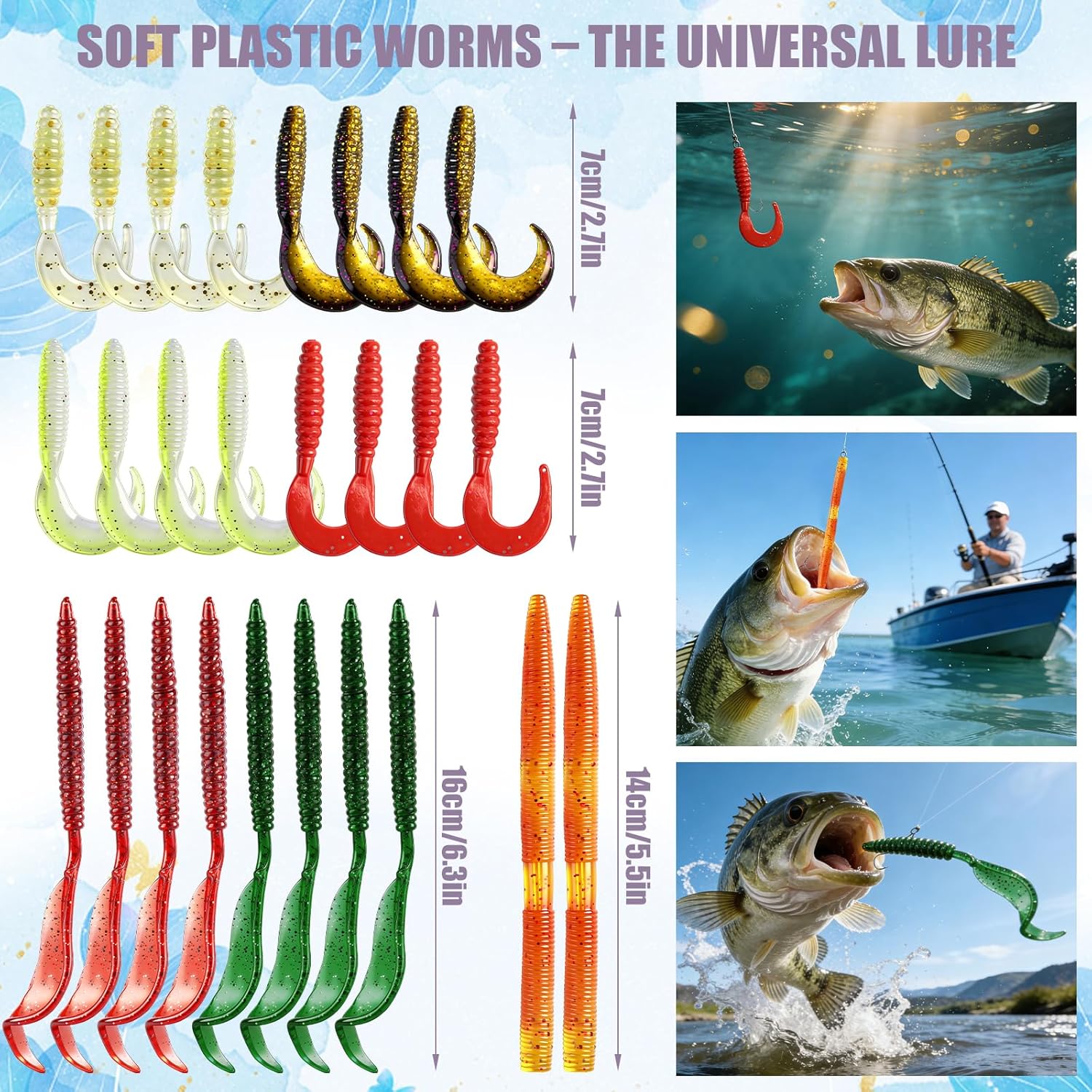 71Pcs Fishing Lures Kit with T - Fishing Lure Crankbait のレビューと価格