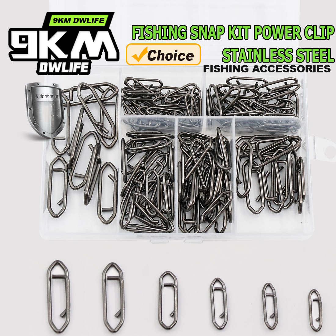 9KM Fishing Snap Kit 110pcs Po - Fishing Lure Kit のレビューと価格