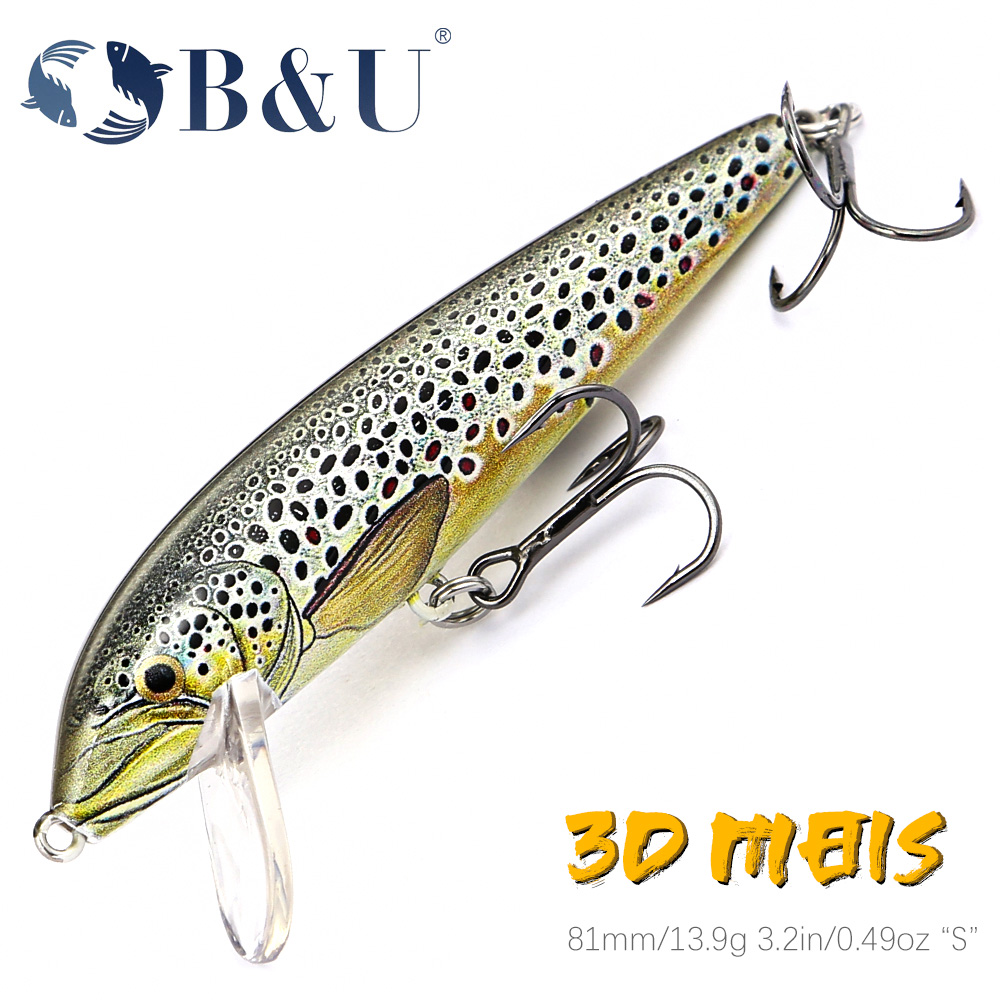 B&U 80mm Sinking Minnow Wobbli - Fishing Lure Swimbait のレビューと価格