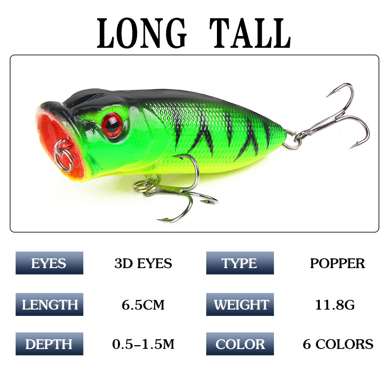 6pcs 6colors（opp bag）/5pcs 5co - Fishing Lure Popper のレビューと価格