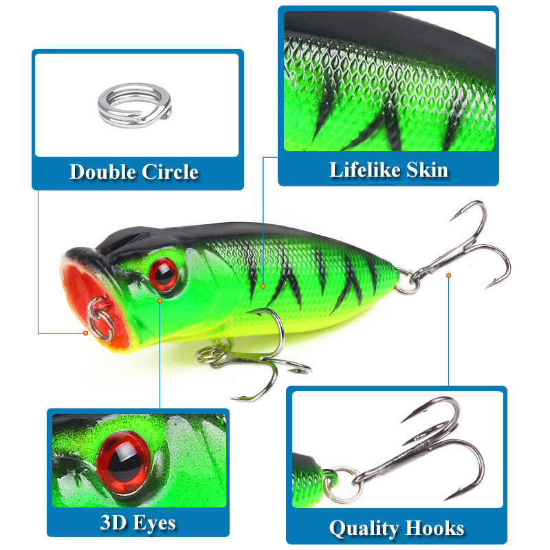 6pcs 6colors（opp bag）/5pcs 5co - Fishing Lure Popper のレビューと価格
