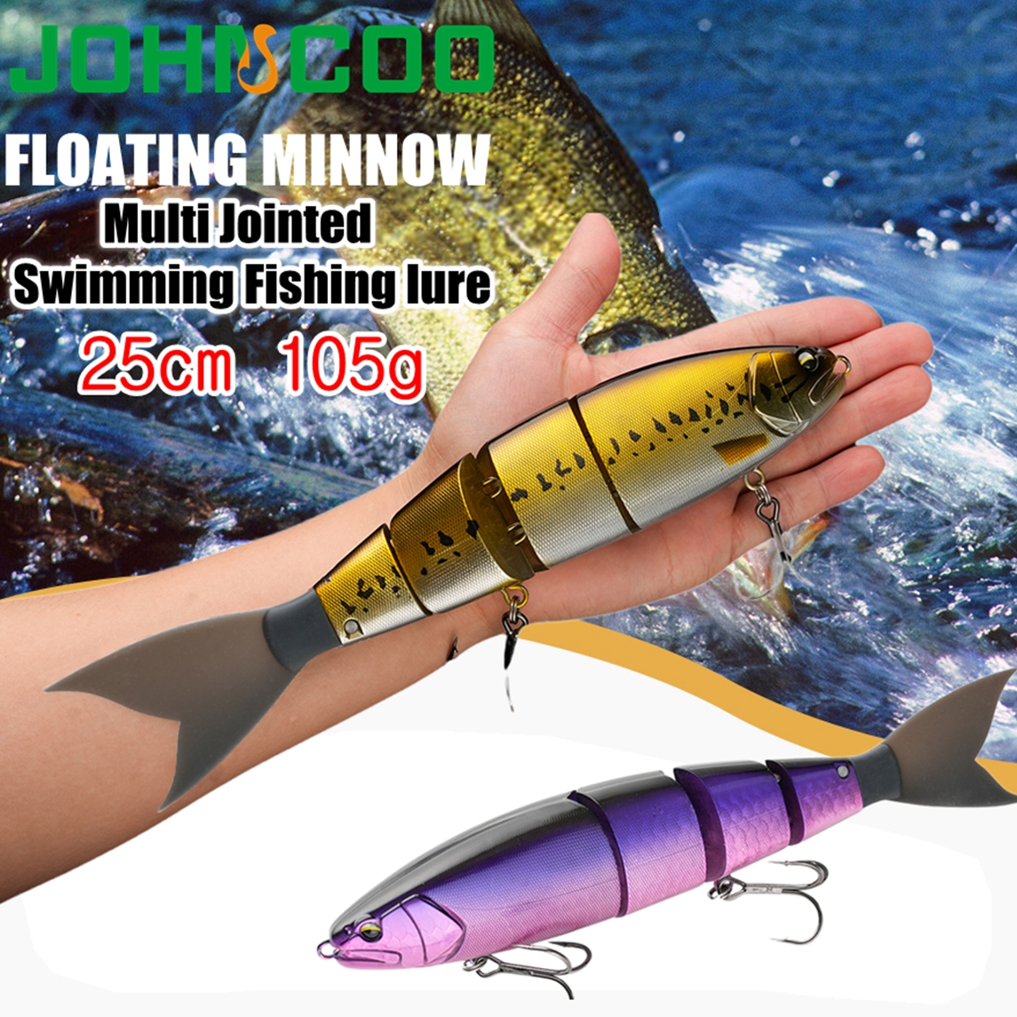 Johncoo Jointed Fishing Lure 2 - Fishing Lure Popper のレビューと価格