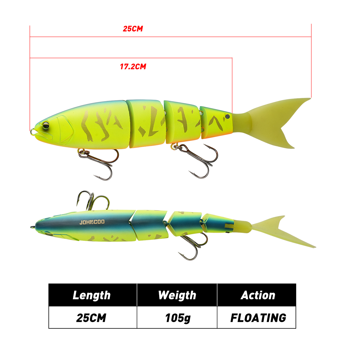 Johncoo Jointed Fishing Lure 2 - Fishing Lure Popper のレビューと価格