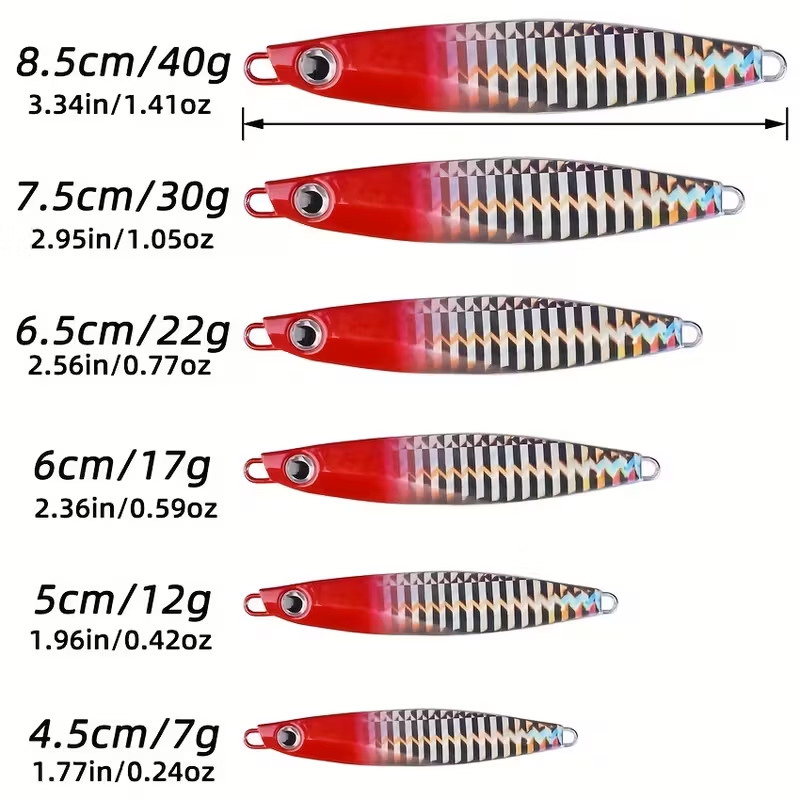 12pcs Fishing Metal Lures Jig  - Fishing Lure Blade Bait のレビューと価格