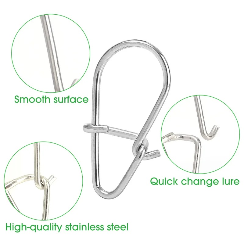 100PCS Stainless Steel Fishing - Fishing Lure Accessories のレビューと価格