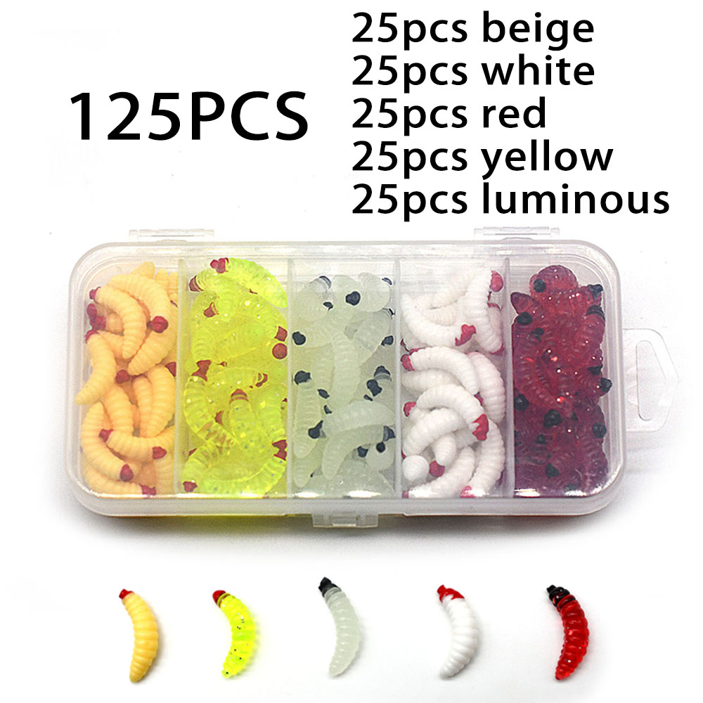 125Pcs Earthworm Fishing Bait  - Fishing Lure Soft Plastic のレビューと価格