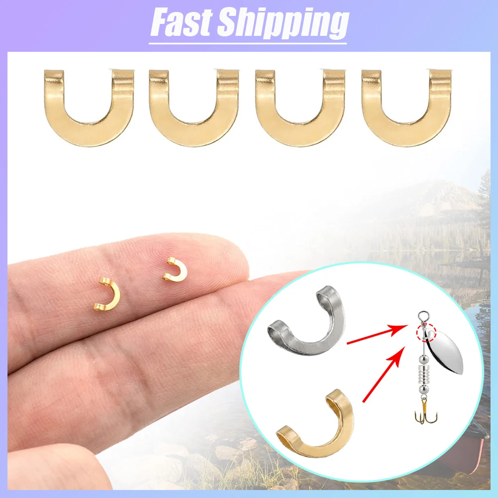 100pcs Fishing U Shaped Fixed  - Fishing Lure Spinnerbait のレビューと価格