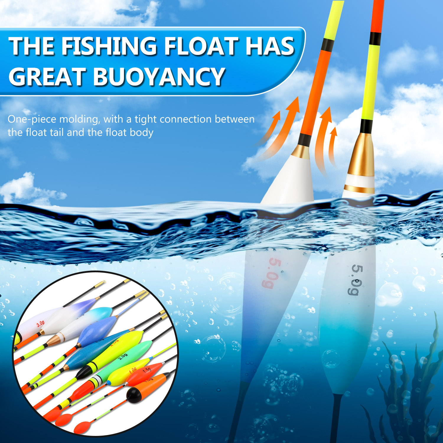 EVA Fishing Float Set 10pc 1.5 - Fishing Lure Topwater のレビューと価格